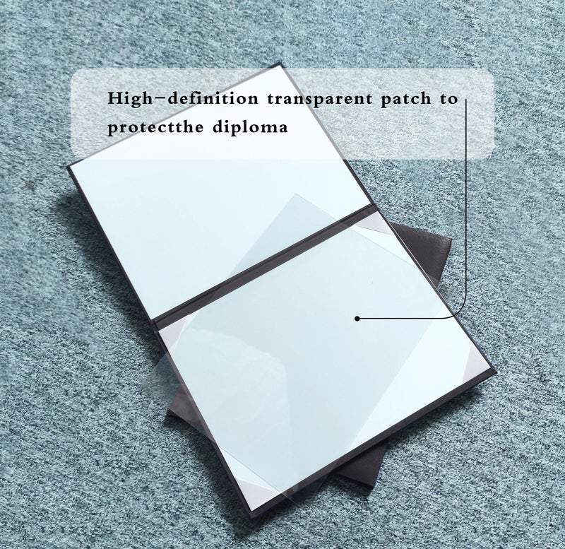 Gradplaza Diploma Cover for Certificate 8.5"x 11" Imprinted â€œDiploma of Graduationâ€ Black Diploma Holder Smooth for High School,University - Image 2